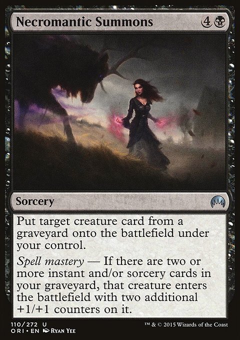 Necromantic Summons, Magic Origins #110, Magic: The Gathering card