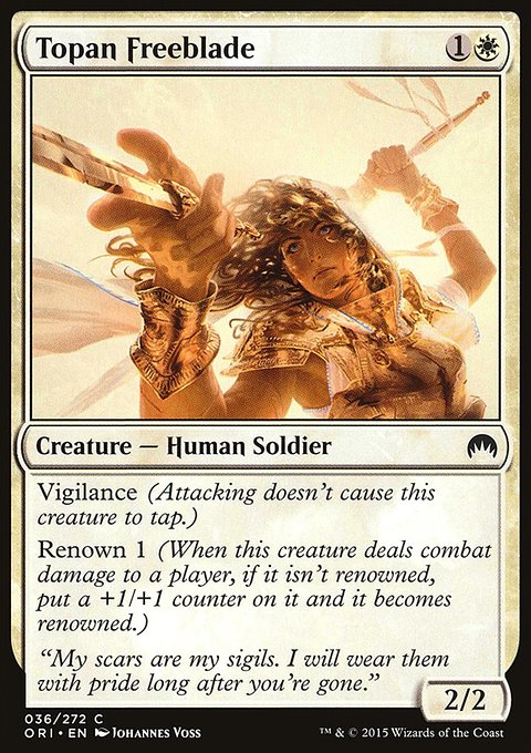 Topan Freeblade, Magic Origins #36, Magic: The Gathering card