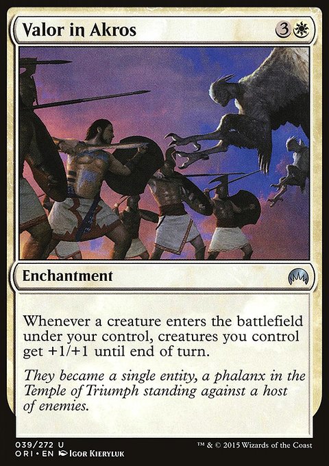 Valor in Akros, Magic Origins #39, Magic: The Gathering card