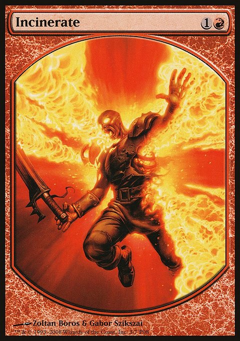 Incinerate, Magic Player Rewards 2008 #3, Magic: The Gathering card