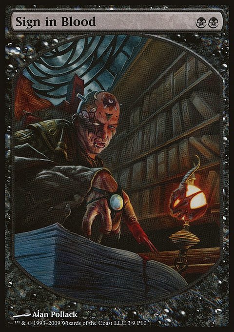 Sign in Blood, Magic Player Rewards 2010 #3, Magic: The Gathering card