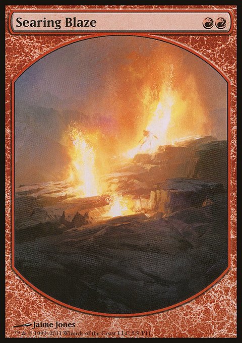 Searing Blaze, Magic Player Rewards 2011 #5, Magic: The Gathering card