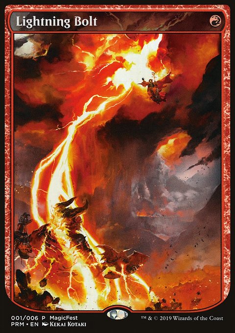Lightning Bolt, MagicFest 2019 #1, Magic: The Gathering card