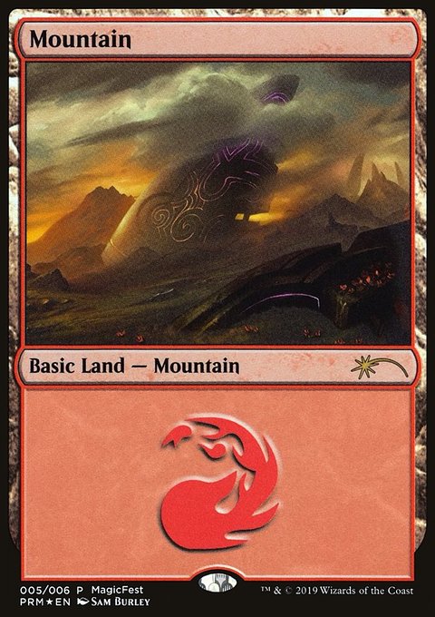 Mountain, MagicFest 2019 #5, Magic: The Gathering card