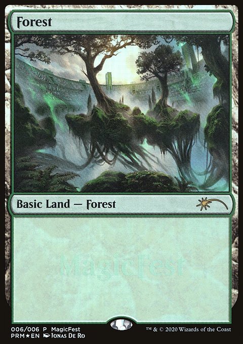 Forest, MagicFest 2020 #6, Magic: The Gathering card