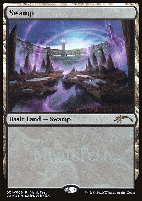 Swamp, MagicFest 2020 #4, Magic: The Gathering card