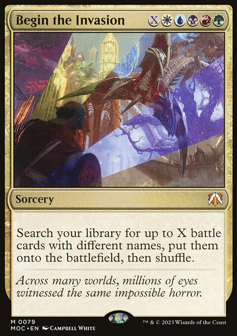 Begin the Invasion, March of the Machine Commander #79, Magic: The Gathering card