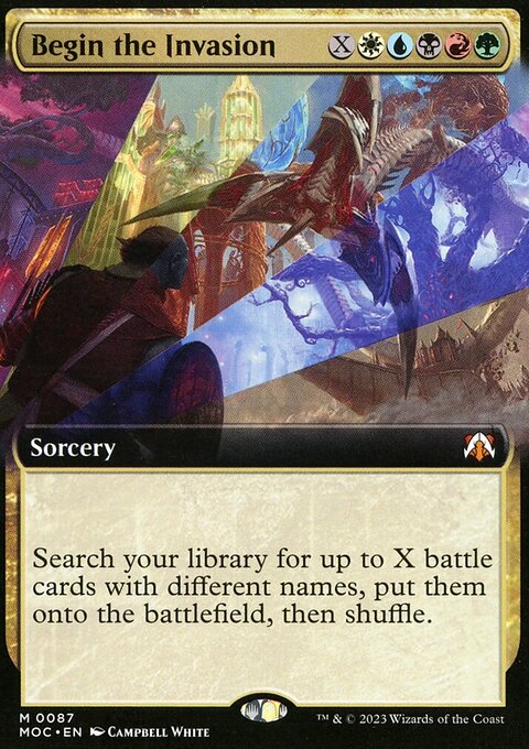 Begin the Invasion, March of the Machine Commander #87, Magic: The Gathering card