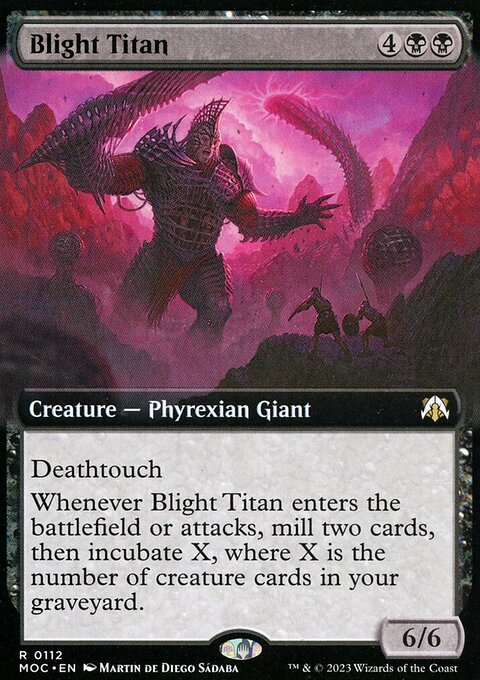 Blight Titan, March of the Machine Commander #112, Magic: The Gathering card