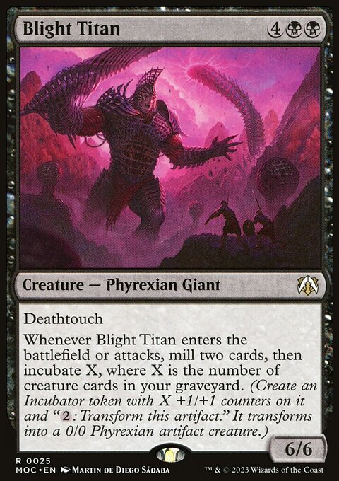Blight Titan, March of the Machine Commander #25, Magic: The Gathering card
