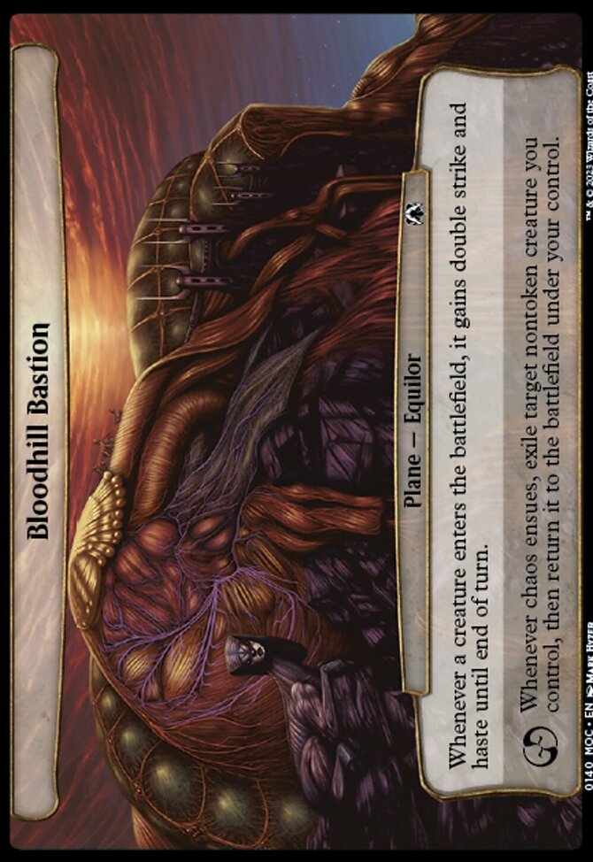 Bloodhill Bastion, March of the Machine Commander #140, Magic: The Gathering card