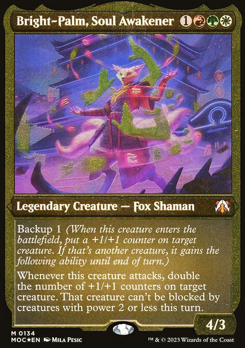 Bright-Palm, Soul Awakener, March of the Machine Commander #134, Magic: The Gathering card