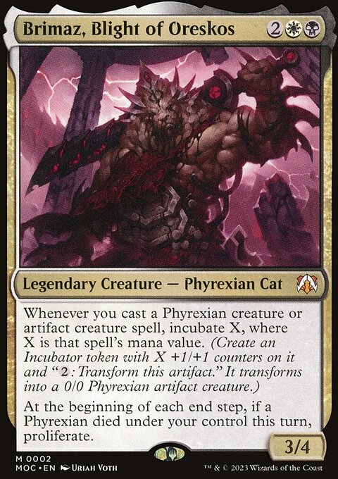 Brimaz, Blight of Oreskos, March of the Machine Commander #2, Magic: The Gathering card