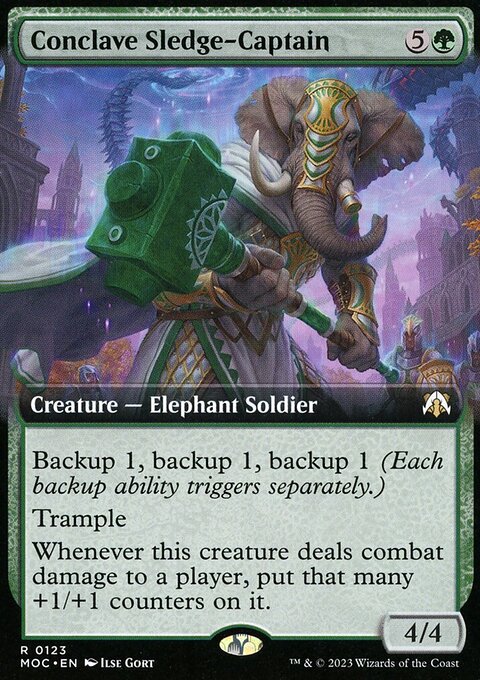 Conclave Sledge-Captain, March of the Machine Commander #123, Magic: The Gathering card