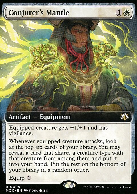 Conjurer's Mantle, March of the Machine Commander #99, Magic: The Gathering card