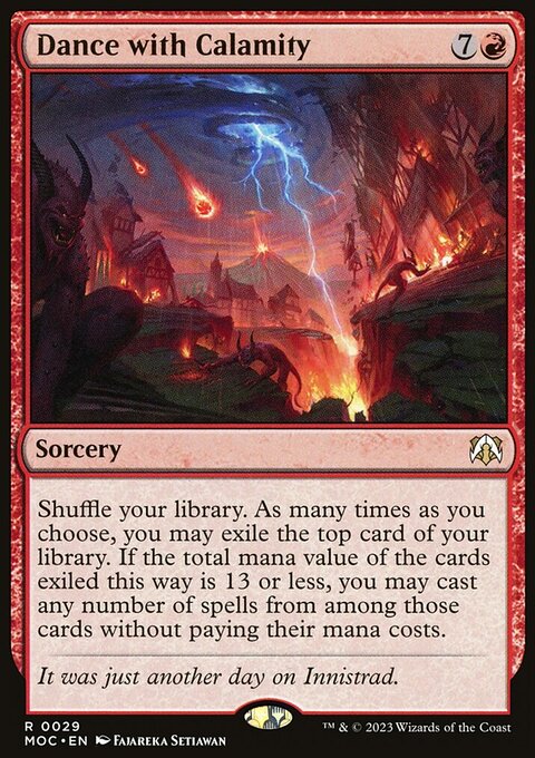 Dance with Calamity, March of the Machine Commander #29, Magic: The Gathering card