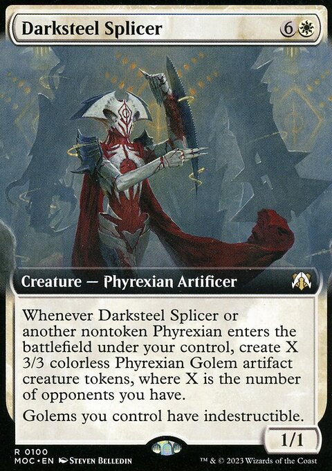 Darksteel Splicer, March of the Machine Commander #100, Magic: The Gathering card