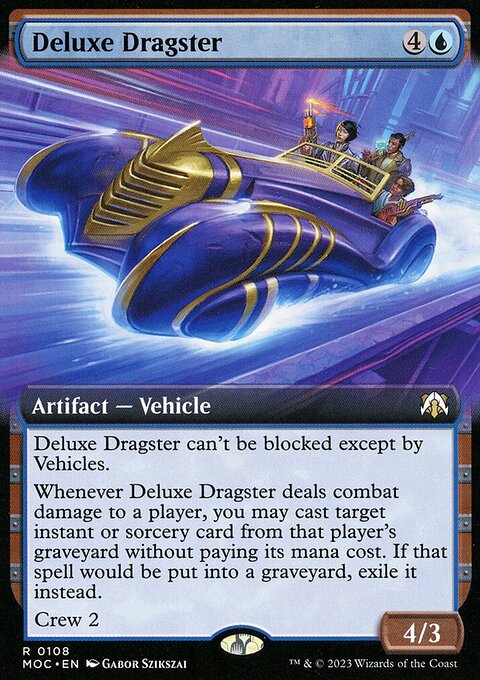 Deluxe Dragster, March of the Machine Commander #108, Magic: The Gathering card