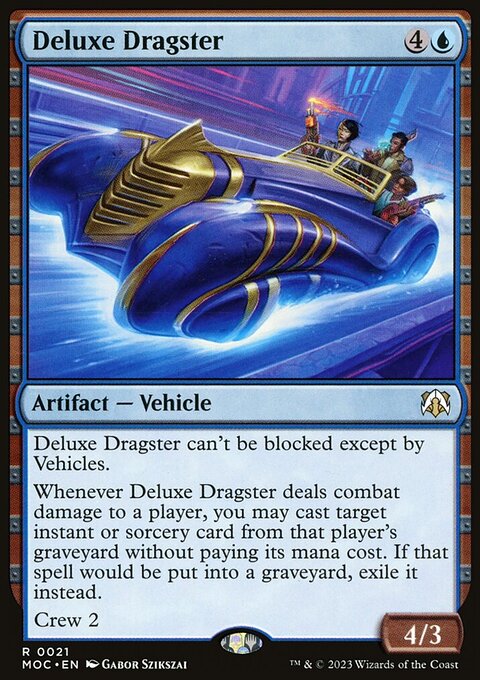Deluxe Dragster, March of the Machine Commander #21, Magic: The Gathering card