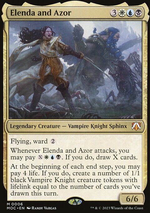 Elenda and Azor, March of the Machine Commander #6, Magic: The Gathering card