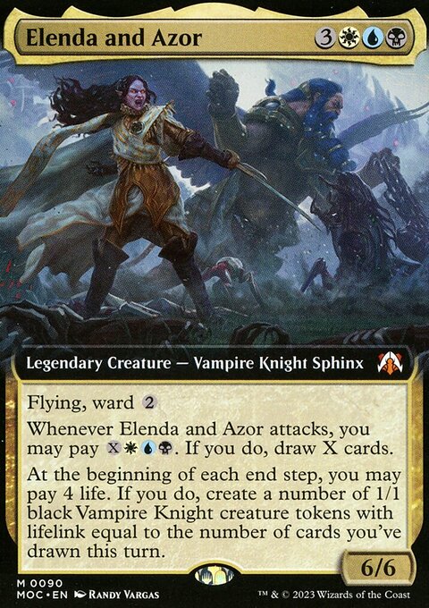 Elenda and Azor, March of the Machine Commander #90, Magic: The Gathering card