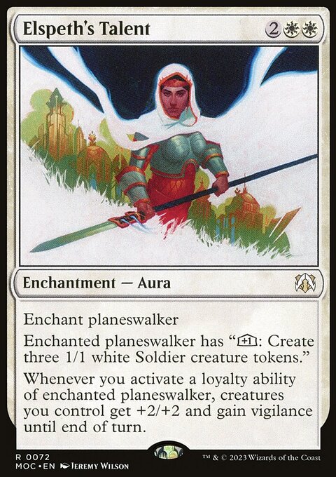 Elspeth's Talent, March of the Machine Commander #72, Magic: The Gathering card
