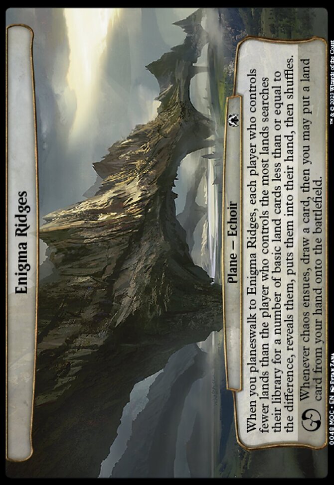 Enigma Ridges, March of the Machine Commander #48, Magic: The Gathering card