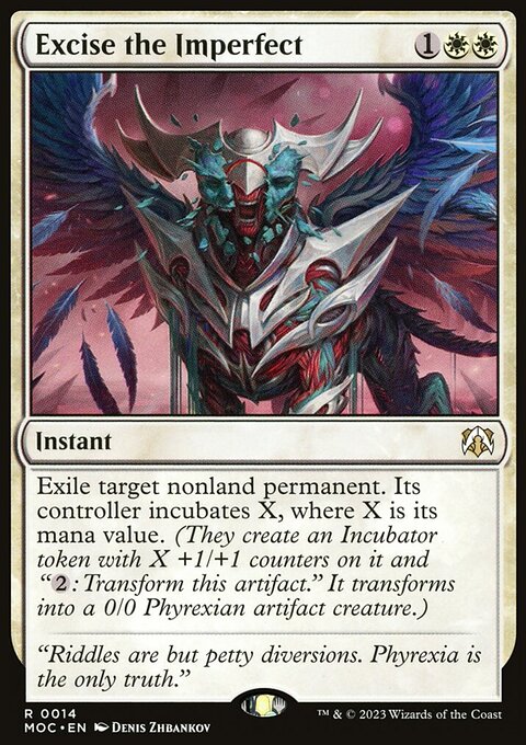 Excise the Imperfect, March of the Machine Commander #14, Magic: The Gathering card