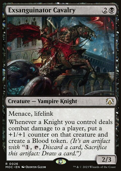 Exsanguinator Cavalry, March of the Machine Commander #26, Magic: The Gathering card