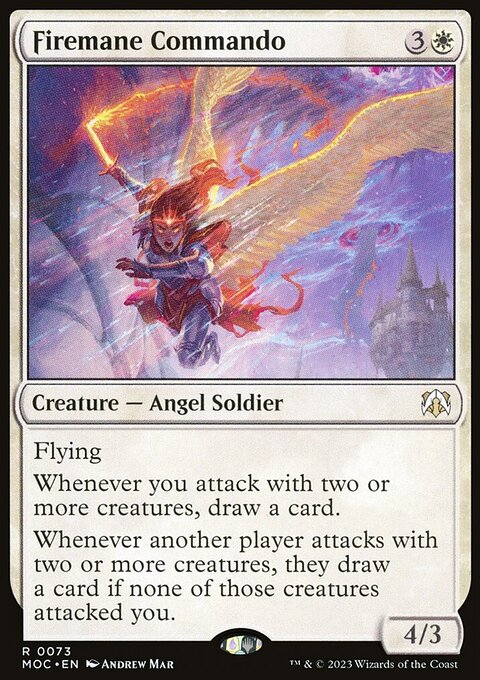 Firemane Commando, March of the Machine Commander #73, Magic: The Gathering card