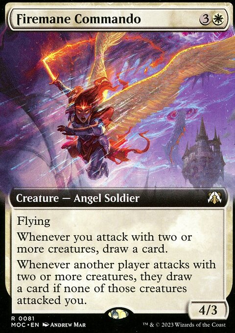 Firemane Commando, March of the Machine Commander #81, Magic: The Gathering card