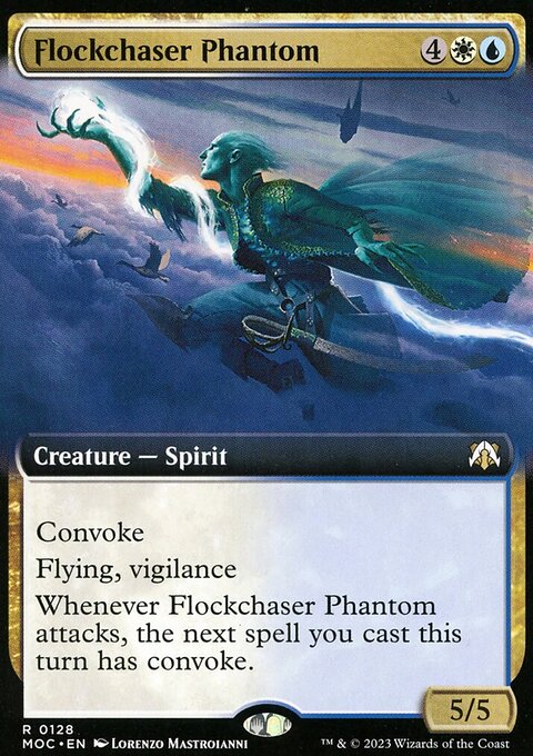 Flockchaser Phantom, March of the Machine Commander #128, Magic: The Gathering card