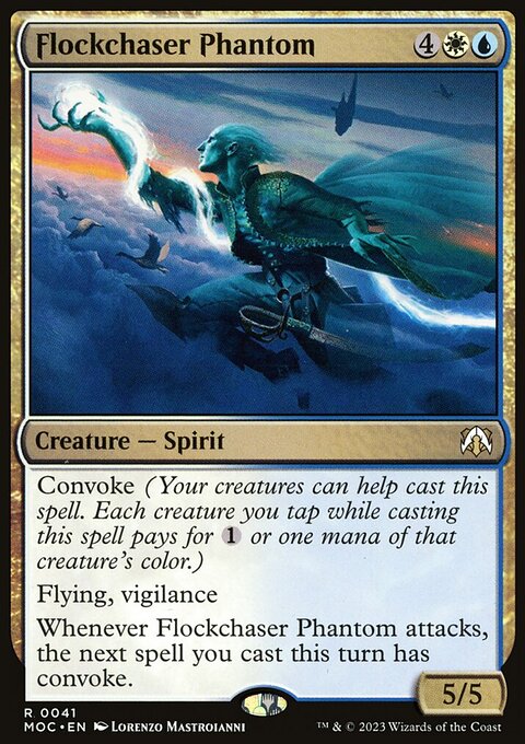 Flockchaser Phantom, March of the Machine Commander #41, Magic: The Gathering card