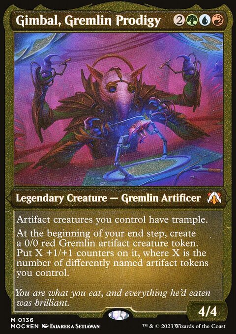 Gimbal, Gremlin Prodigy, March of the Machine Commander #136, Magic: The Gathering card