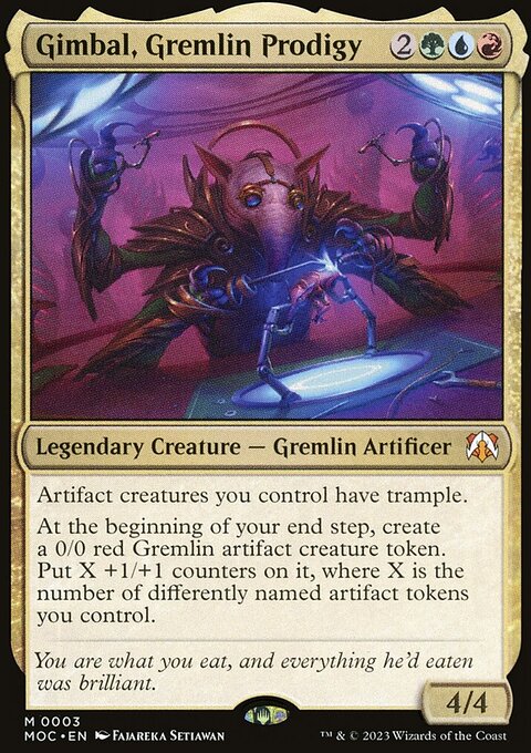 Gimbal, Gremlin Prodigy, March of the Machine Commander #3, Magic: The Gathering card