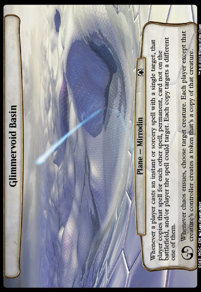 Glimmervoid Basin, March of the Machine Commander #143, Magic: The Gathering card