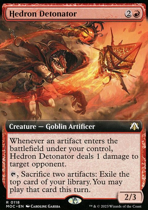 Hedron Detonator, March of the Machine Commander #118, Magic: The Gathering card