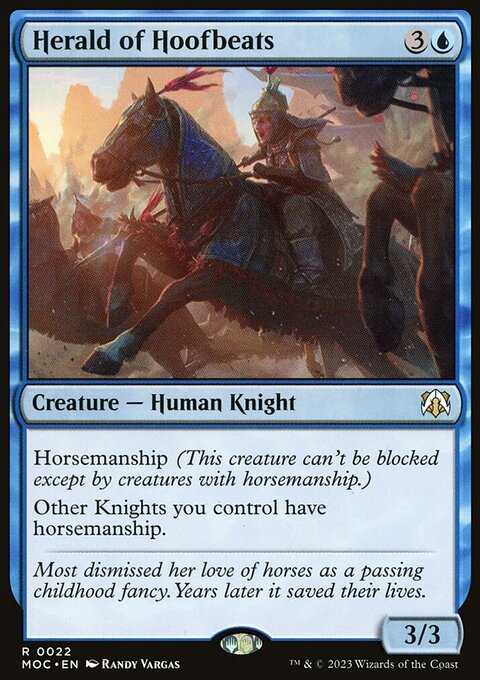 Herald of Hoofbeats, March of the Machine Commander #22, Magic: The Gathering card