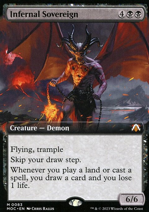 Infernal Sovereign, March of the Machine Commander #83, Magic: The Gathering card