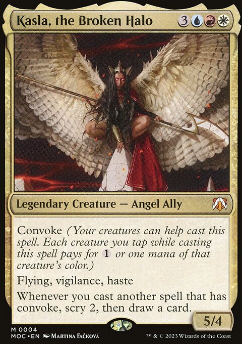 Kasla, the Broken Halo, March of the Machine Commander #4, Magic: The Gathering card