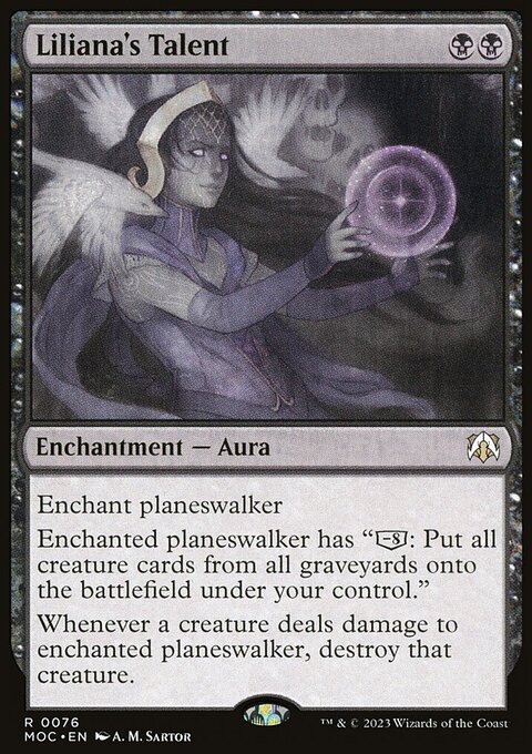 Liliana's Talent, March of the Machine Commander #76, Magic: The Gathering card
