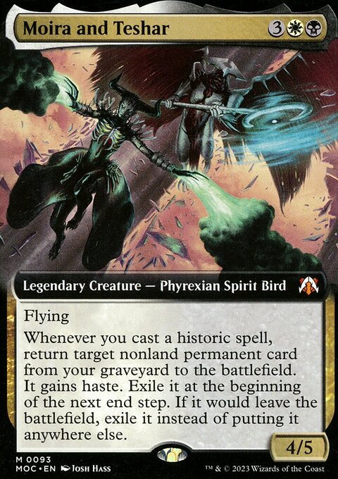 Moira and Teshar, March of the Machine Commander #93, Magic: The Gathering card