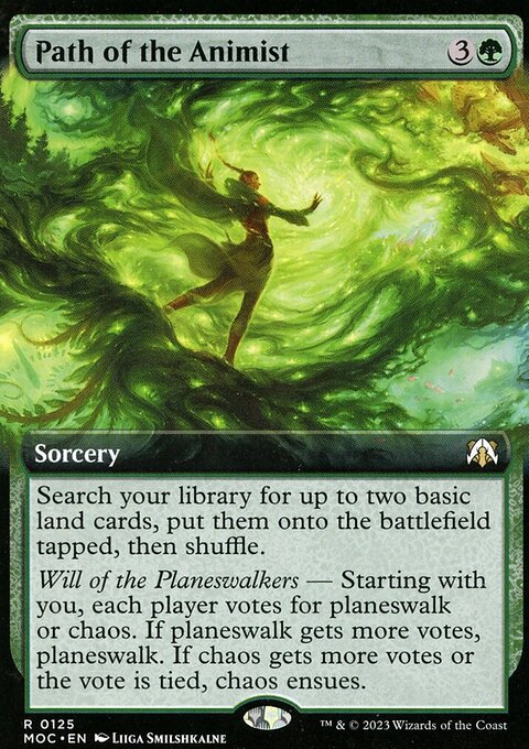 Path of the Animist, March of the Machine Commander #125, Magic: The Gathering card