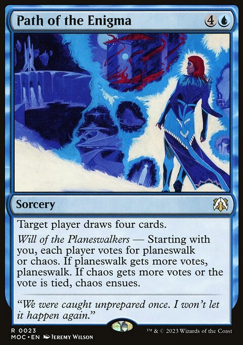 Path of the Enigma, March of the Machine Commander #23, Magic: The Gathering card