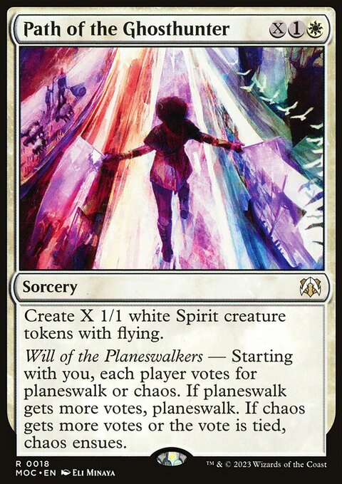Path of the Ghosthunter, March of the Machine Commander #18, Magic: The Gathering card