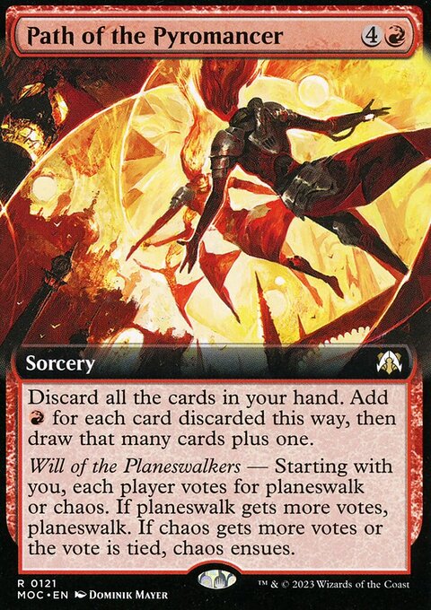 Path of the Pyromancer, March of the Machine Commander #121, Magic: The Gathering card