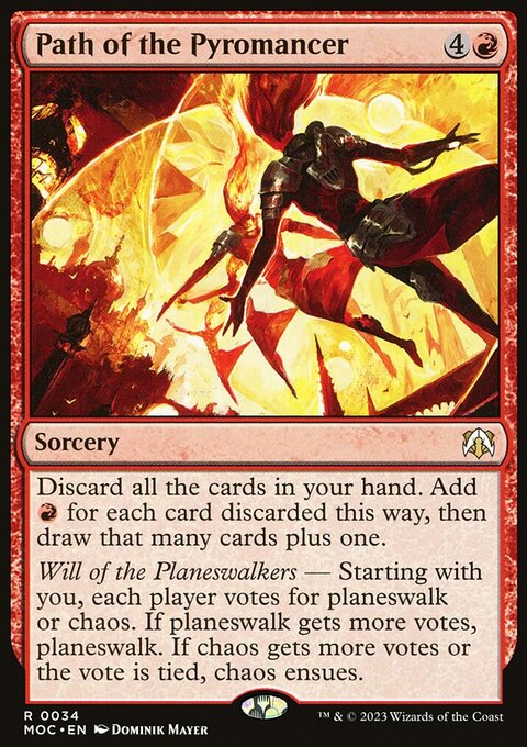 Path of the Pyromancer, March of the Machine Commander #34, Magic: The Gathering card
