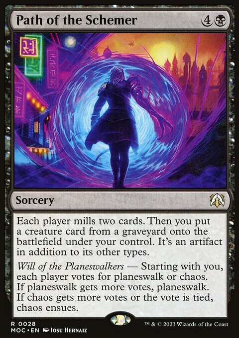 Path of the Schemer, March of the Machine Commander #28, Magic: The Gathering card