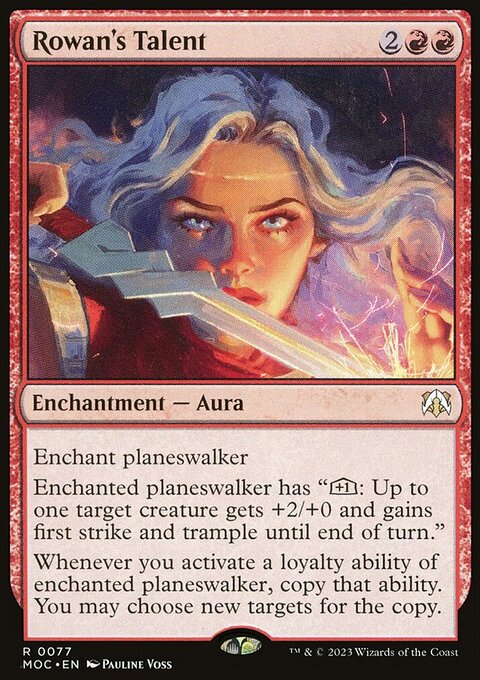 Rowan's Talent, March of the Machine Commander #77, Magic: The Gathering card