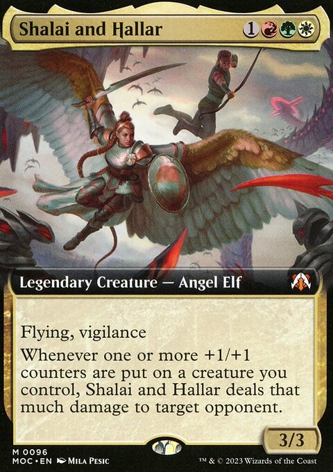Shalai and Hallar, March of the Machine Commander #96, Magic: The Gathering card